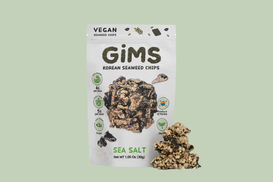 Gims Seaweed Chips, Sea Salt, 3-Pack