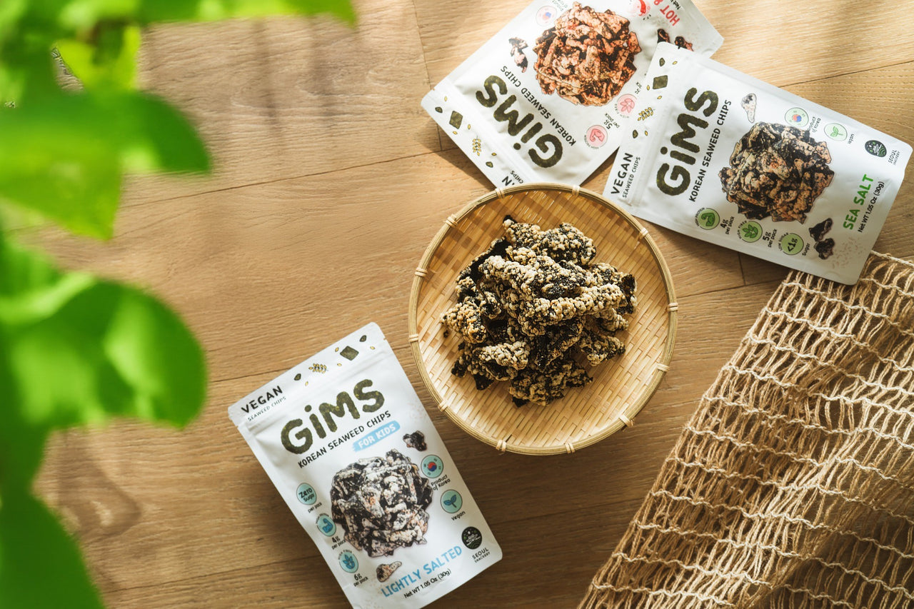 Gims Seaweed Chips, Variety Pack, 12-Pack