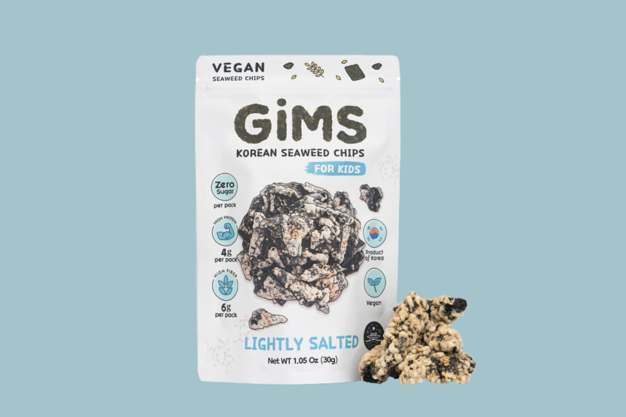 Gims Seaweed Chips, Lightly Salted (for kids), 3-Pack